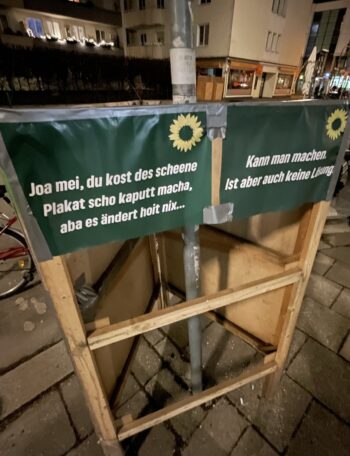 OV Sendling Demoliertes Plakat