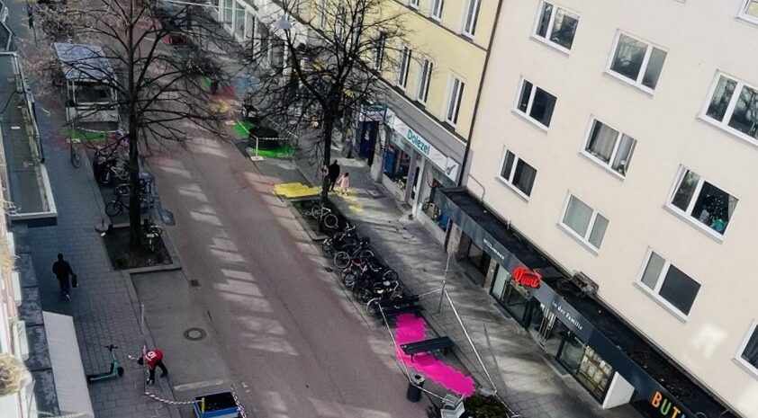 Pilotversuch Fußgängerzone in der Weißenburger Straße